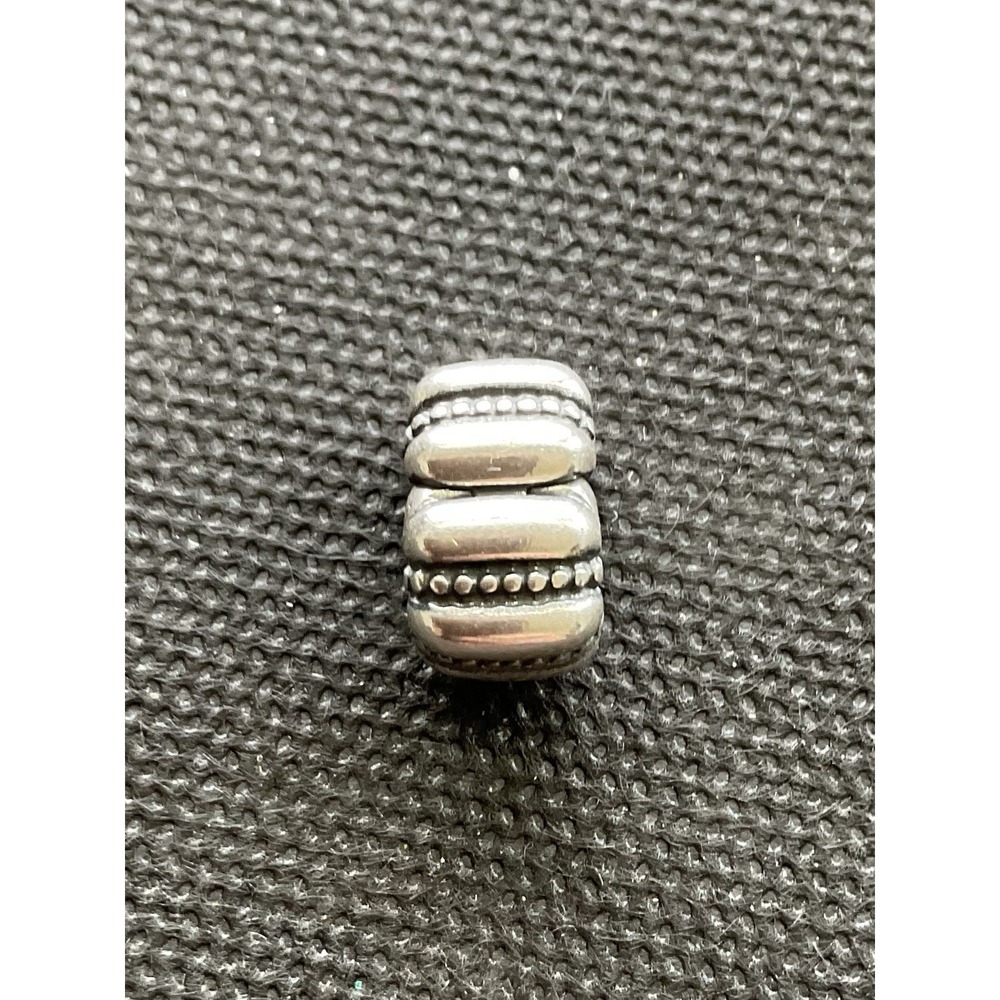 Pandora Dots & Ridges sterling silver clip charm ALE 925